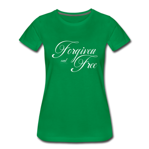 Forgiven & Free - Women’s Premium T-Shirt - kelly green