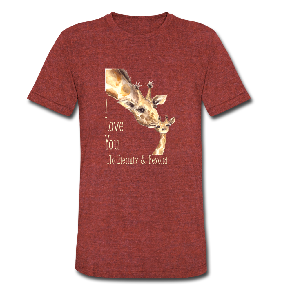 Eternity & Beyond - Unisex Tri-Blend T-Shirt - heather cranberry