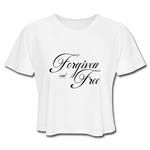 Forgiven & Free - Women's Cropped T-Shirt - white