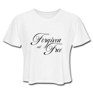 Forgiven & Free - Women's Cropped T-Shirt - white