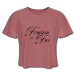 Forgiven & Free - Women's Cropped T-Shirt - mauve