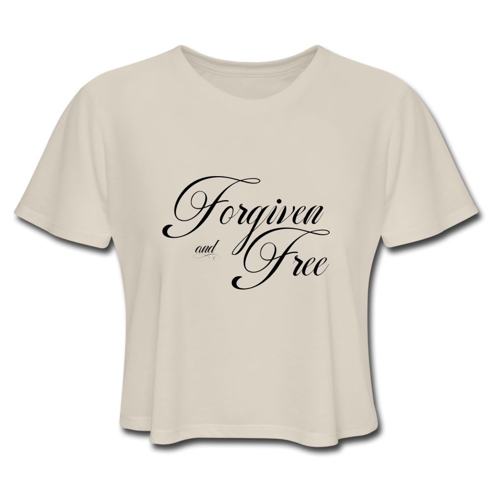 Forgiven & Free - Women's Cropped T-Shirt - dust