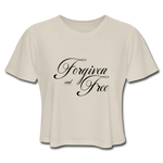 Forgiven & Free - Women's Cropped T-Shirt - dust