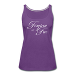 Forgiven & Free - Women’s Premium Tank Top - purple