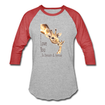 Eternity & Beyond - Baseball T-Shirt - heather gray/red