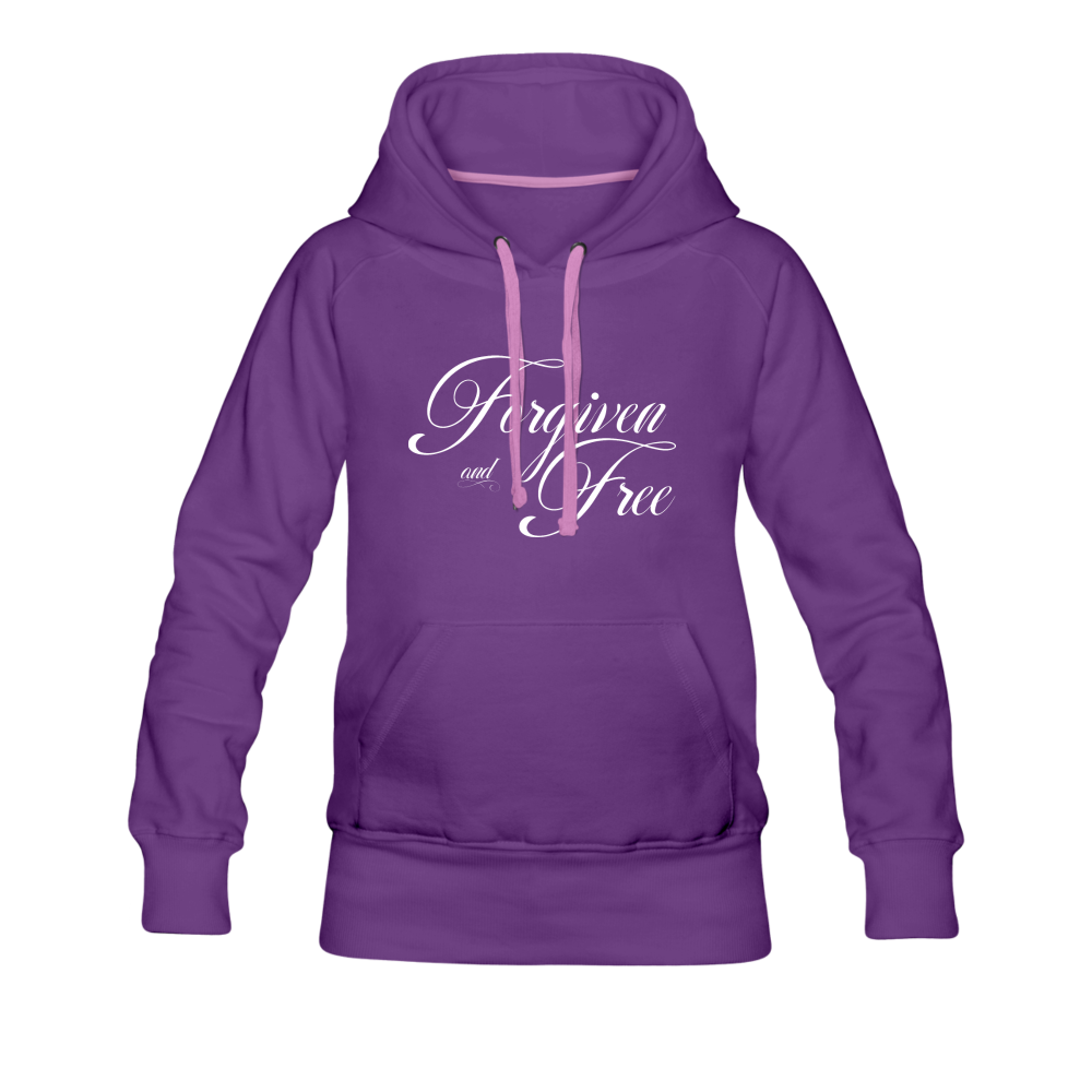Forgiven & Free - Women’s Premium Hoodie - purple