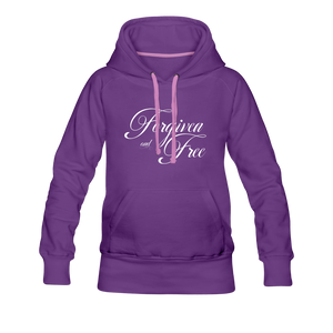 Forgiven & Free - Women’s Premium Hoodie - purple