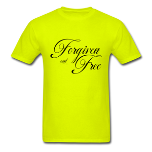 Forgiven & Free - Unisex Classic T-Shirt - safety green