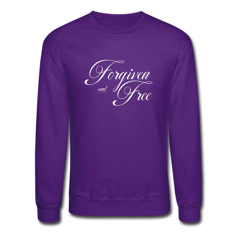 Forgiven & Free - Crewneck Sweatshirt - purple