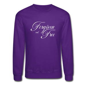Forgiven & Free - Crewneck Sweatshirt - purple