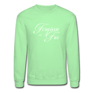 Forgiven & Free - Crewneck Sweatshirt - lime
