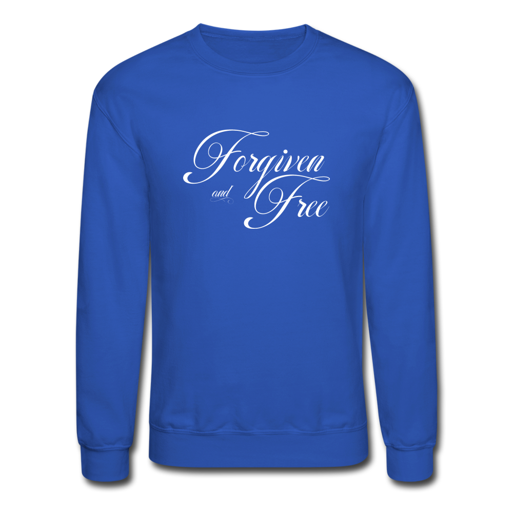 Forgiven & Free - Crewneck Sweatshirt - royal blue