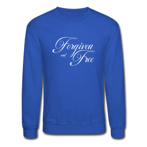 Forgiven & Free - Crewneck Sweatshirt - royal blue