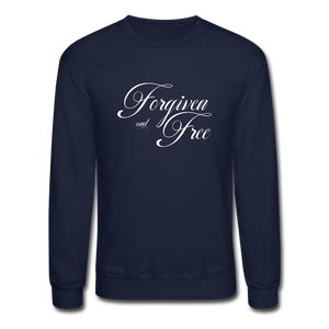 Forgiven & Free - Crewneck Sweatshirt - navy