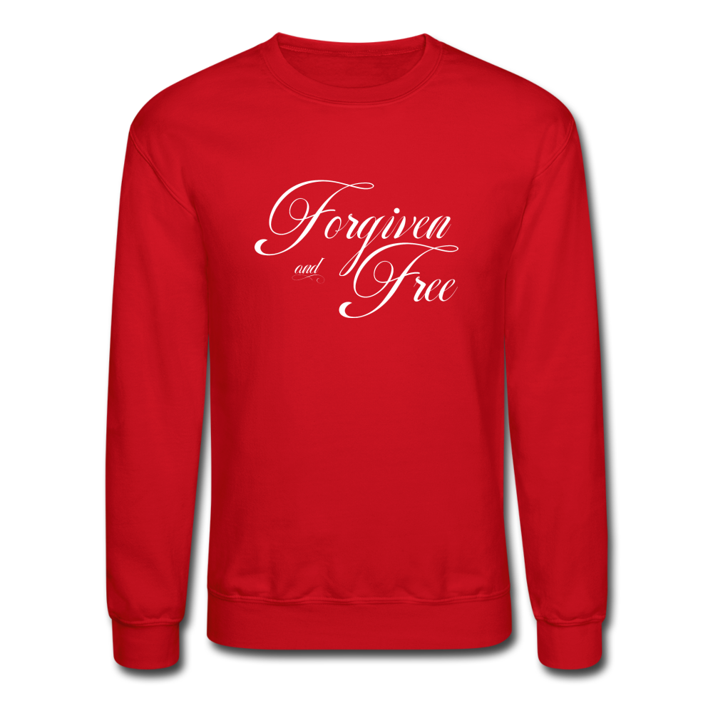 Forgiven & Free - Crewneck Sweatshirt - red