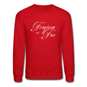 Forgiven & Free - Crewneck Sweatshirt - red