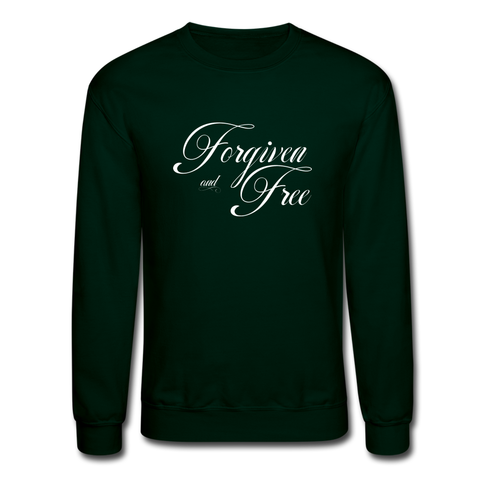 Forgiven & Free - Crewneck Sweatshirt - forest green