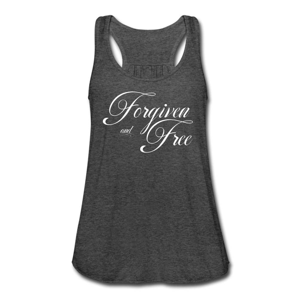 Forgiven & Free - Women's Flowy Tank Top - deep heather