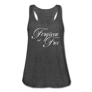 Forgiven & Free - Women's Flowy Tank Top - deep heather