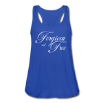 Forgiven & Free - Women's Flowy Tank Top - royal blue