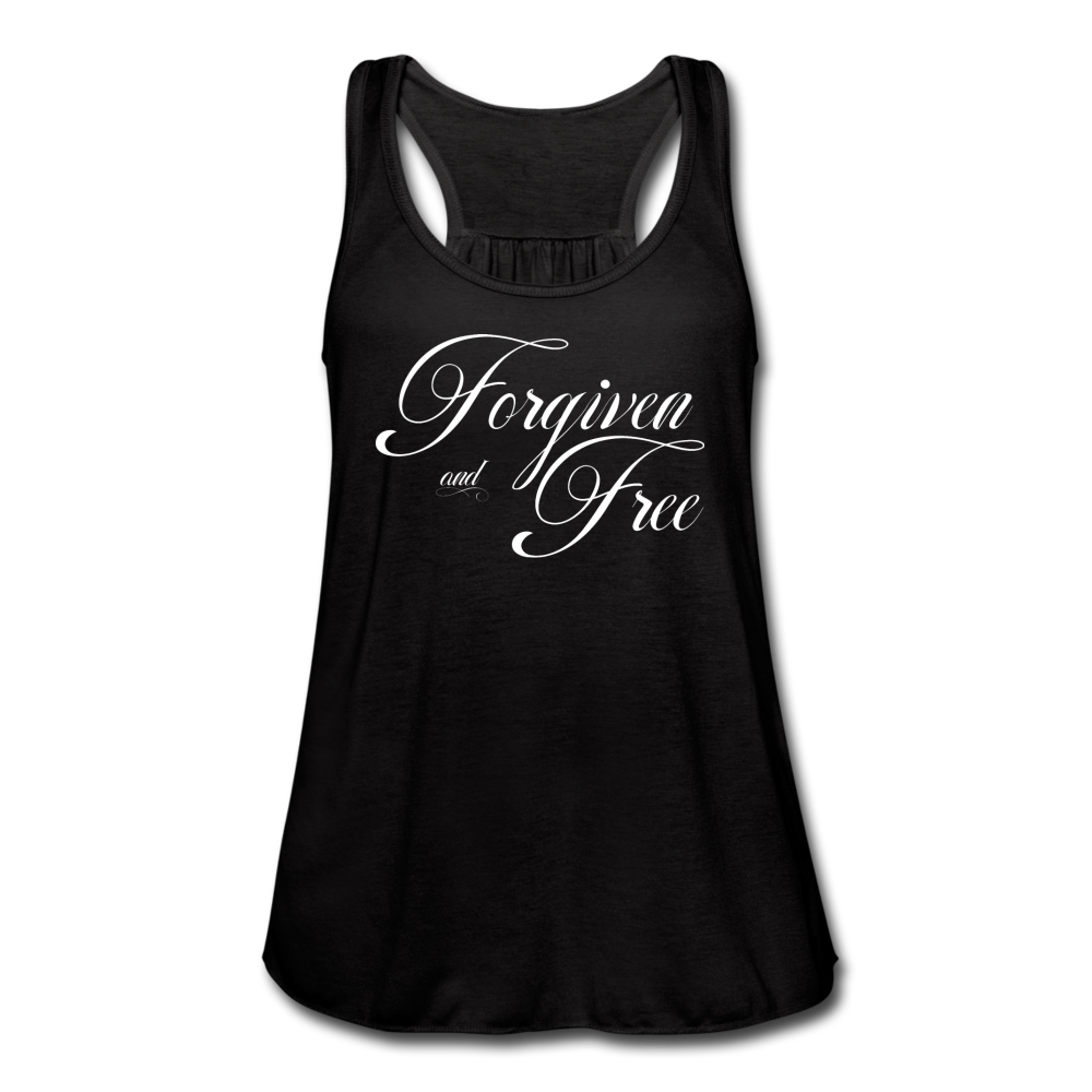 Forgiven & Free - Women's Flowy Tank Top - black