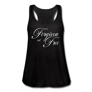Forgiven & Free - Women's Flowy Tank Top - black