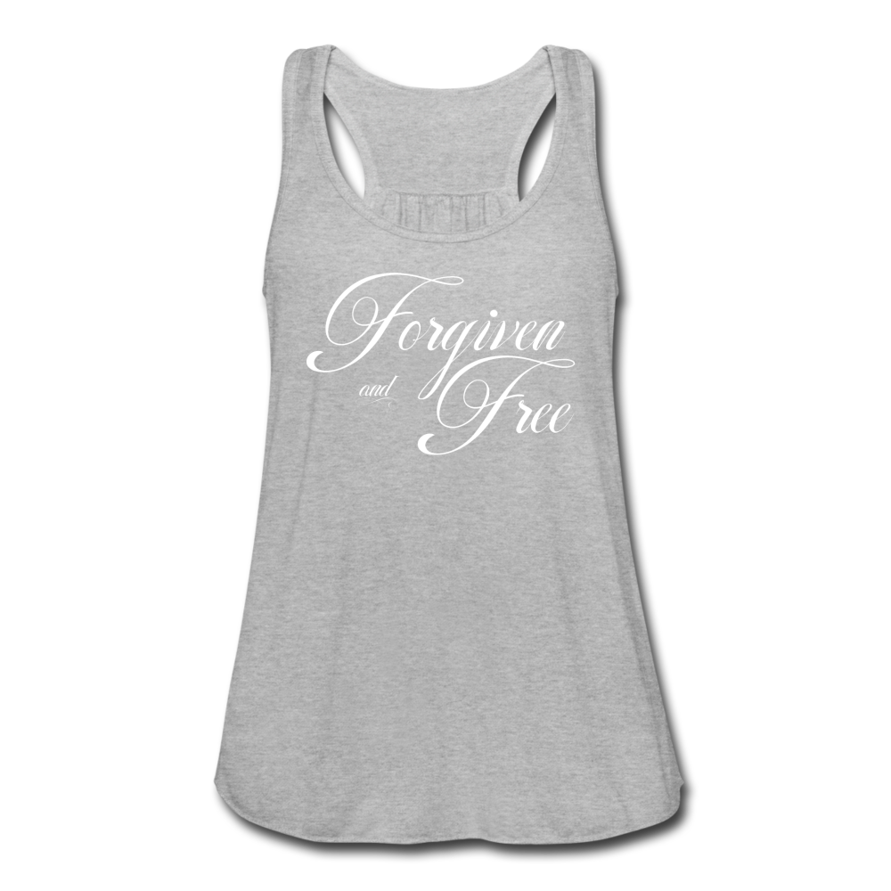 Forgiven & Free - Women's Flowy Tank Top - heather gray