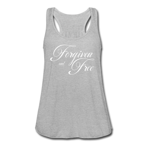 Forgiven & Free - Women's Flowy Tank Top - heather gray