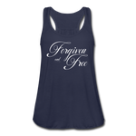 Forgiven & Free - Women's Flowy Tank Top - navy