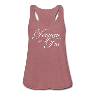 Forgiven & Free - Women's Flowy Tank Top - mauve