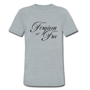 Forgiven & Free - Unisex Tri-Blend T-Shirt - heather gray