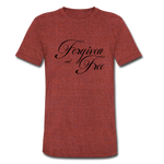 Forgiven & Free - Unisex Tri-Blend T-Shirt - heather cranberry