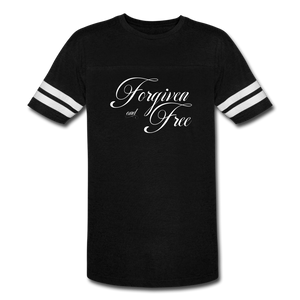 Forgiven & Free - Vintage Sport T-Shirt - black/white