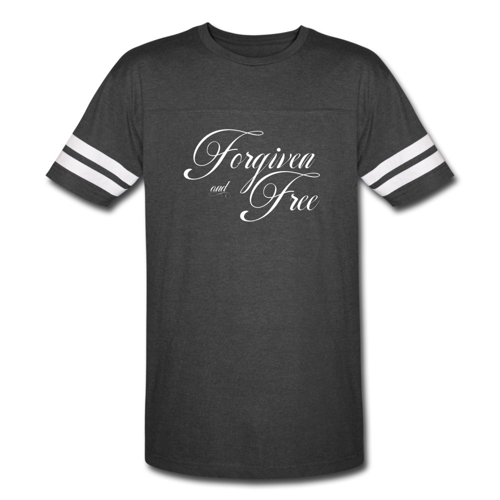 Forgiven & Free - Vintage Sport T-Shirt - vintage smoke/white
