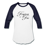 Forgiven & Free - Baseball T-Shirt - white/navy