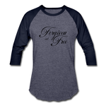 Forgiven & Free - Baseball T-Shirt - heather blue/navy