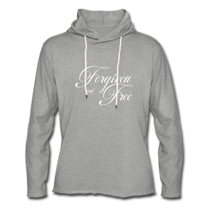 Forgiven & Free - Unisex Lightweight Terry Hoodie - heather gray