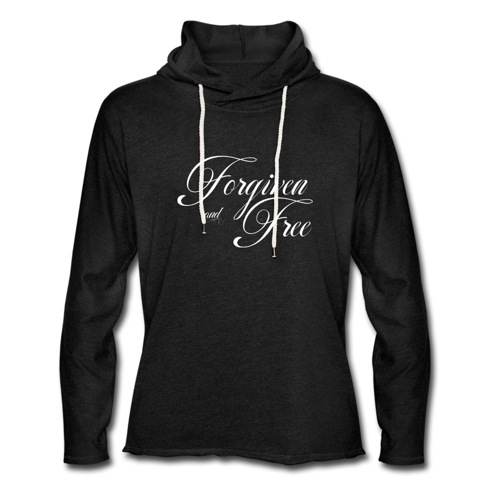 Forgiven & Free - Unisex Lightweight Terry Hoodie - charcoal gray
