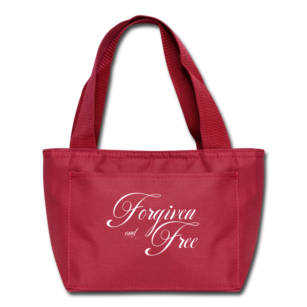 Forgiven & Free - Lunch Bag - red