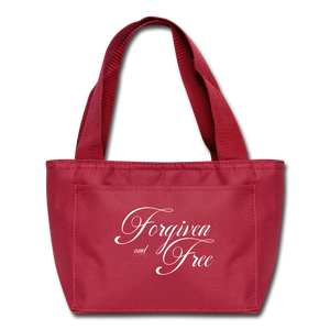Forgiven & Free - Lunch Bag - red