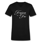 Forgiven & Free - Men's V-Neck T-Shirt - black