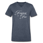 Forgiven & Free - Men's V-Neck T-Shirt - heather navy