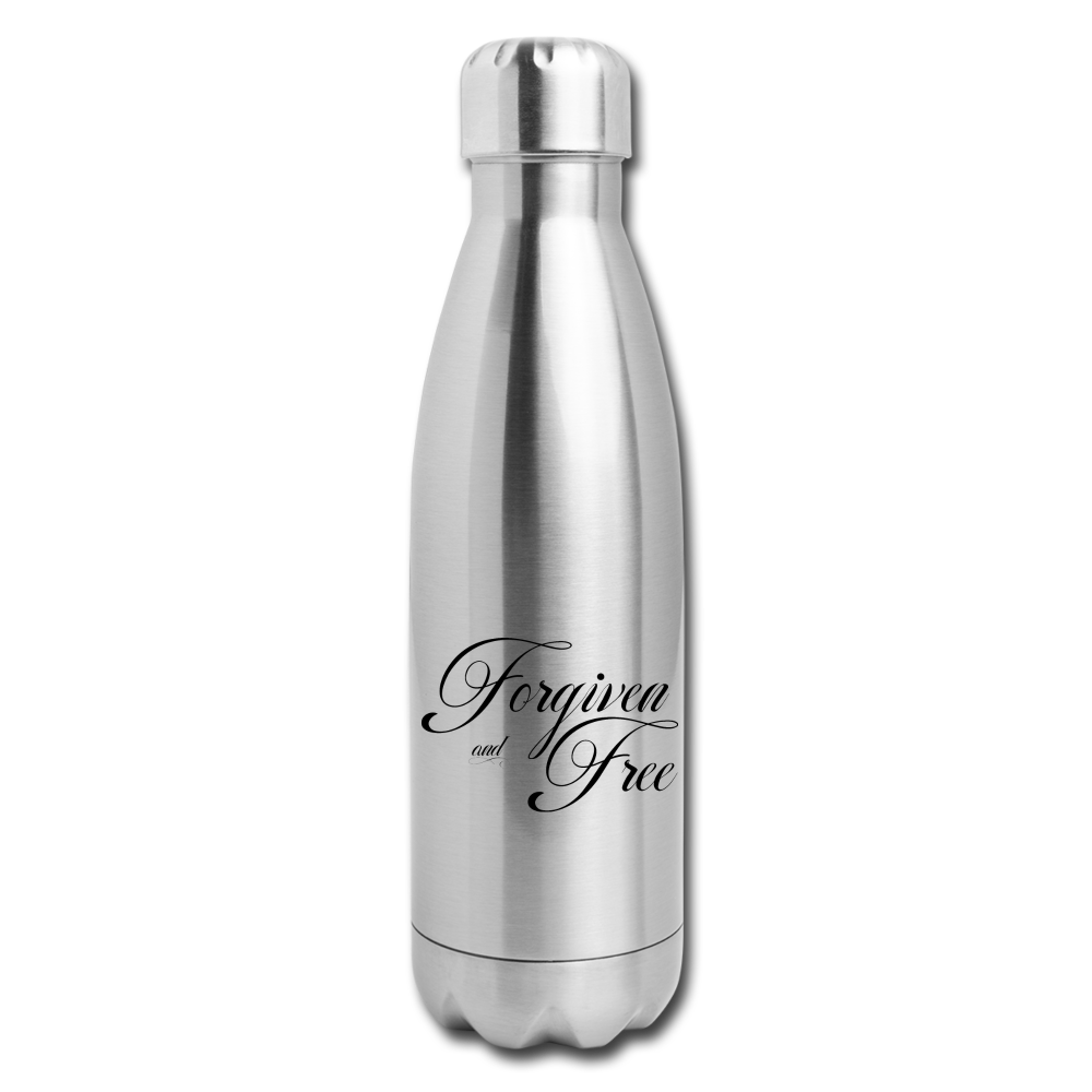 Forgiven & Free - Insulated Stainless Steel Water Bottle - silver