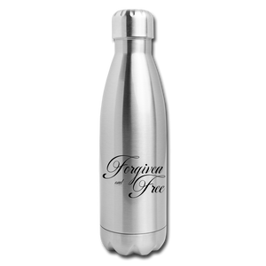 Forgiven & Free - Insulated Stainless Steel Water Bottle - silver