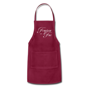 Forgiven & Free - Adjustable Apron - burgundy