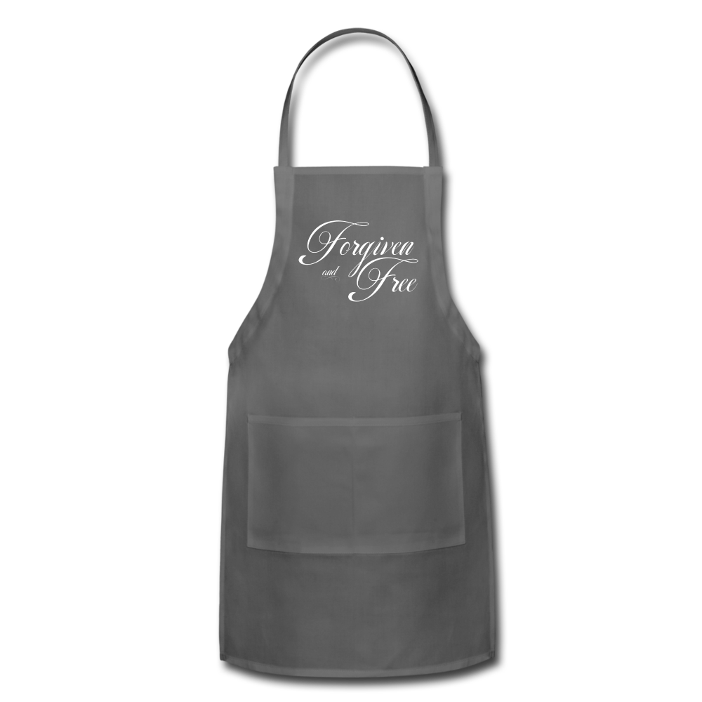 Forgiven & Free - Adjustable Apron - charcoal