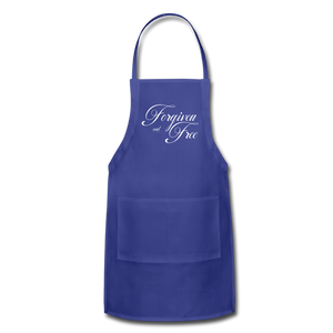 Forgiven & Free - Adjustable Apron - royal blue