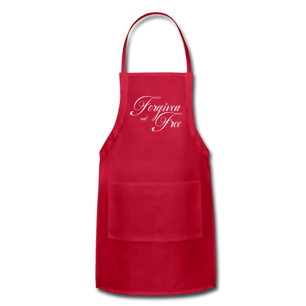 Forgiven & Free - Adjustable Apron - red