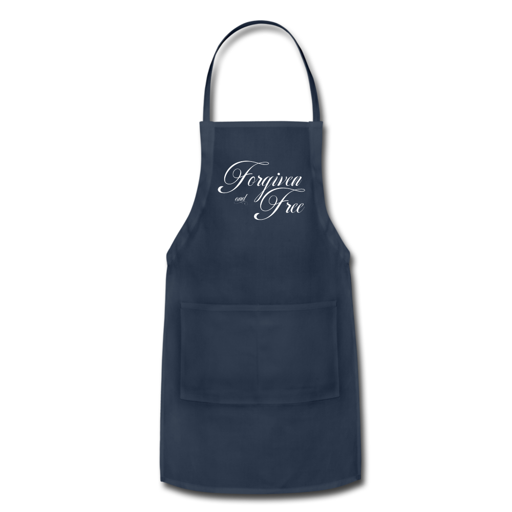 Forgiven & Free - Adjustable Apron - navy