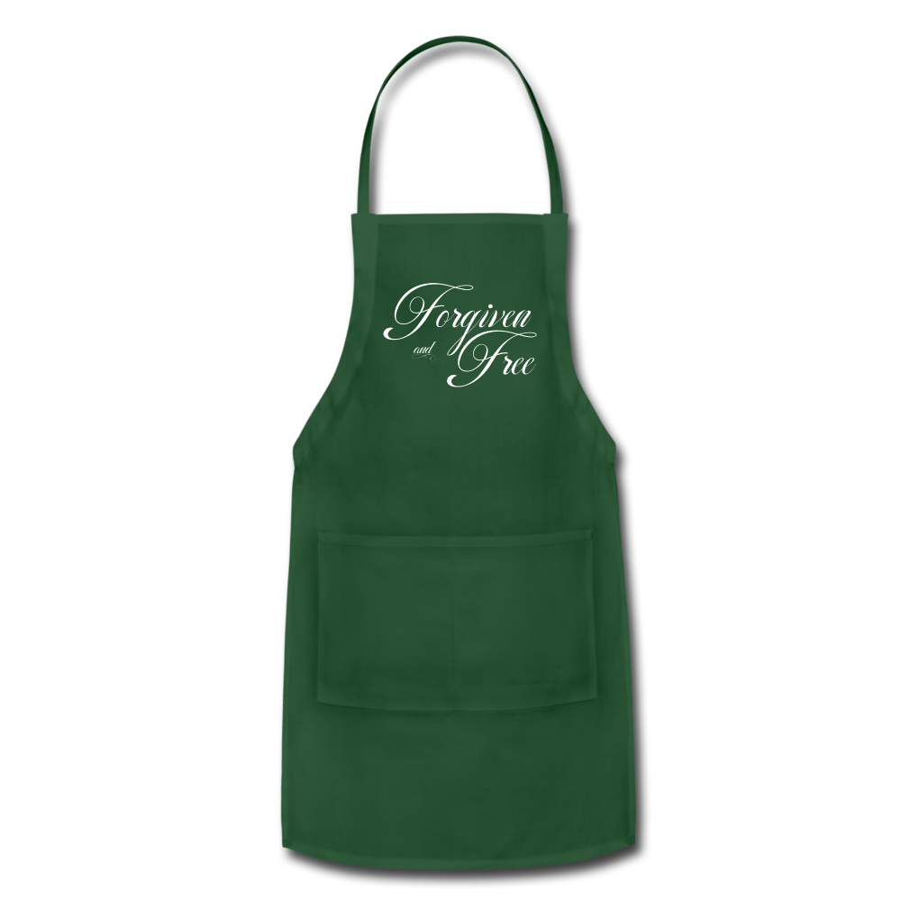 Forgiven & Free - Adjustable Apron - forest green